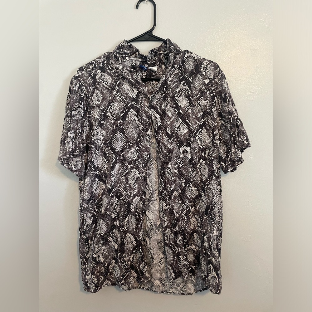 Snakeskin button down
